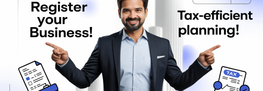 Business setup banner for website